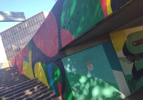After the mural had been painted