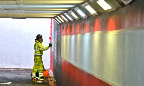 Art being installed