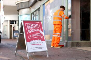 Graffiti removal for Bournemouth Town Centre BID